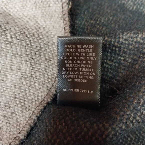 Mixit Reversible Wrap Women One Size Brown Fringe Animal Print Bohemian Preppy - Picture 6 of 6